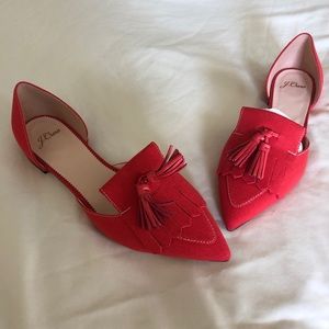 NWT JCrew Tomato red d’orsay flats